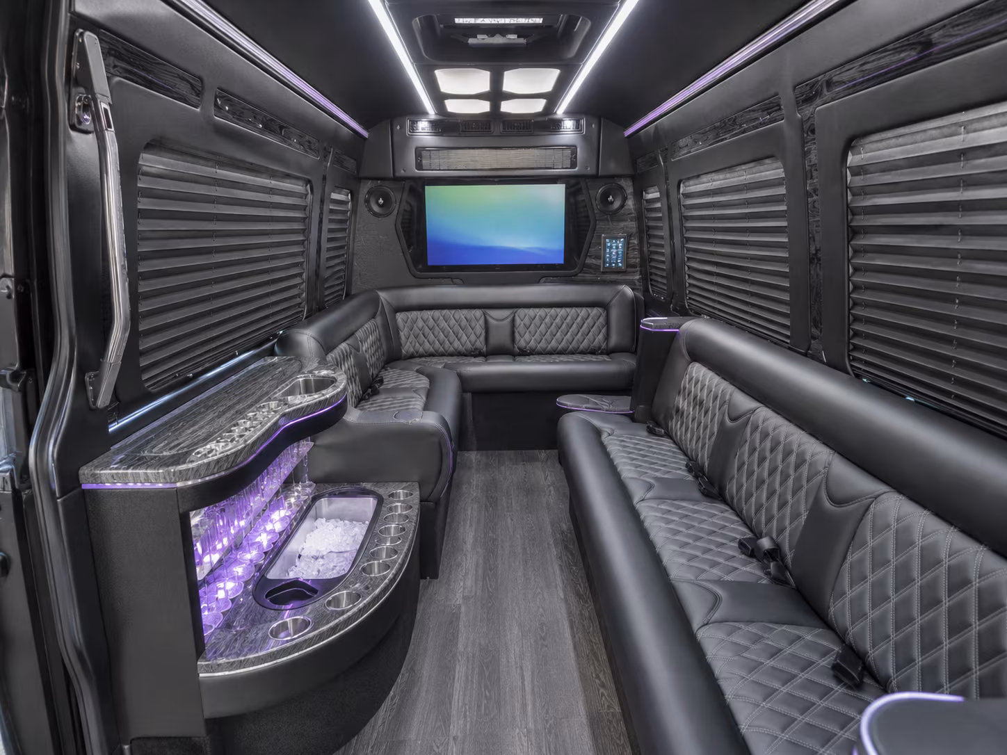 beaverton 30 passenger party bus interior