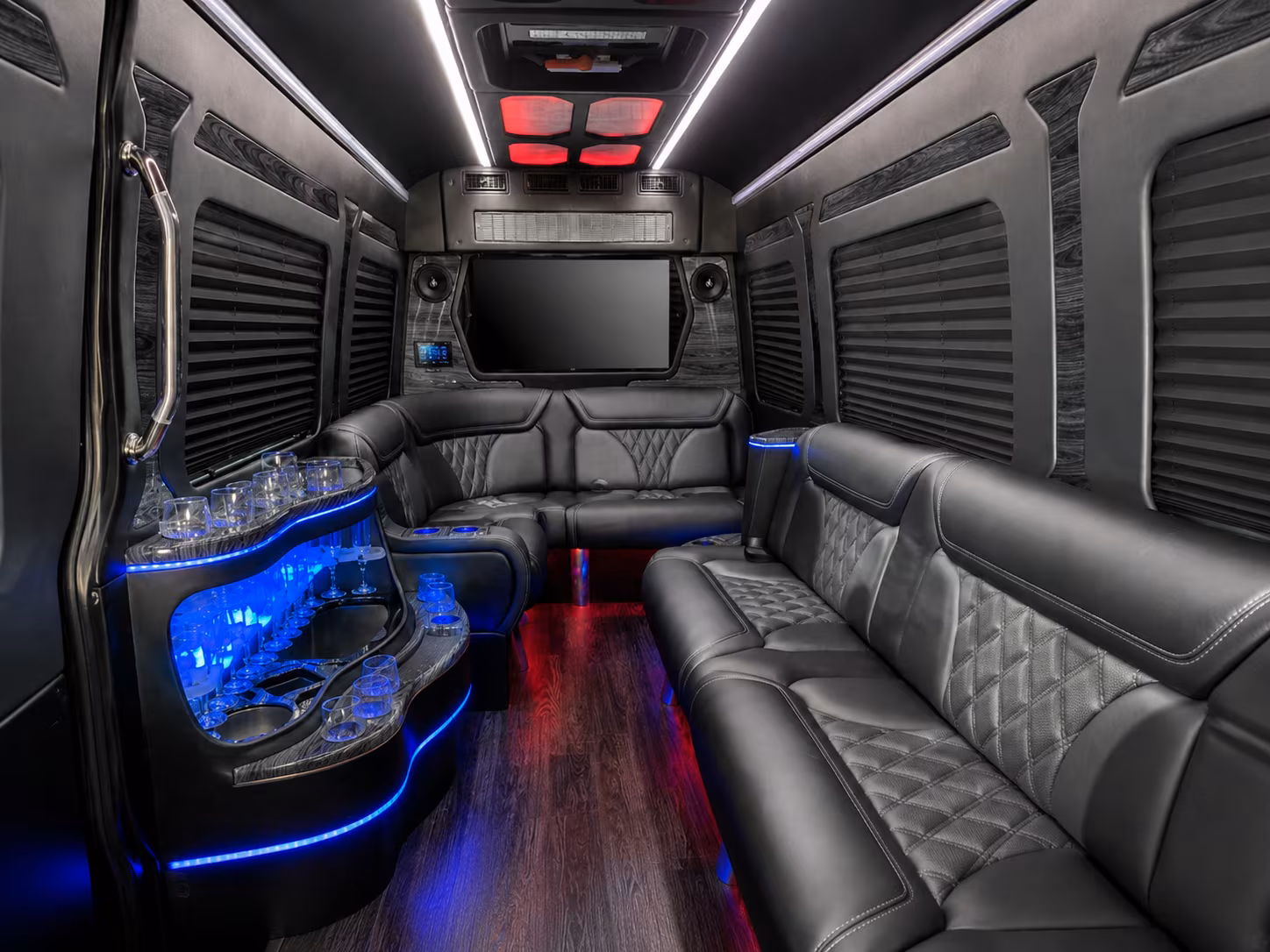 beaverton 40 passenger party bus interior